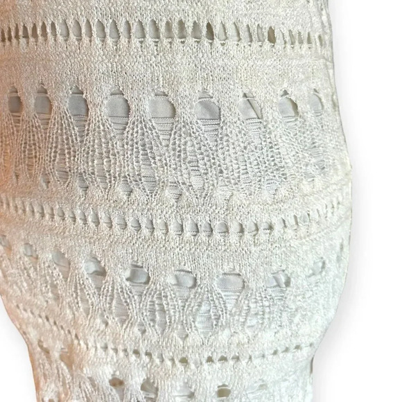 STRADIVARIUS | Vanilla | SHORT OPEN-KNIT DRESS - Picture 7 of 9